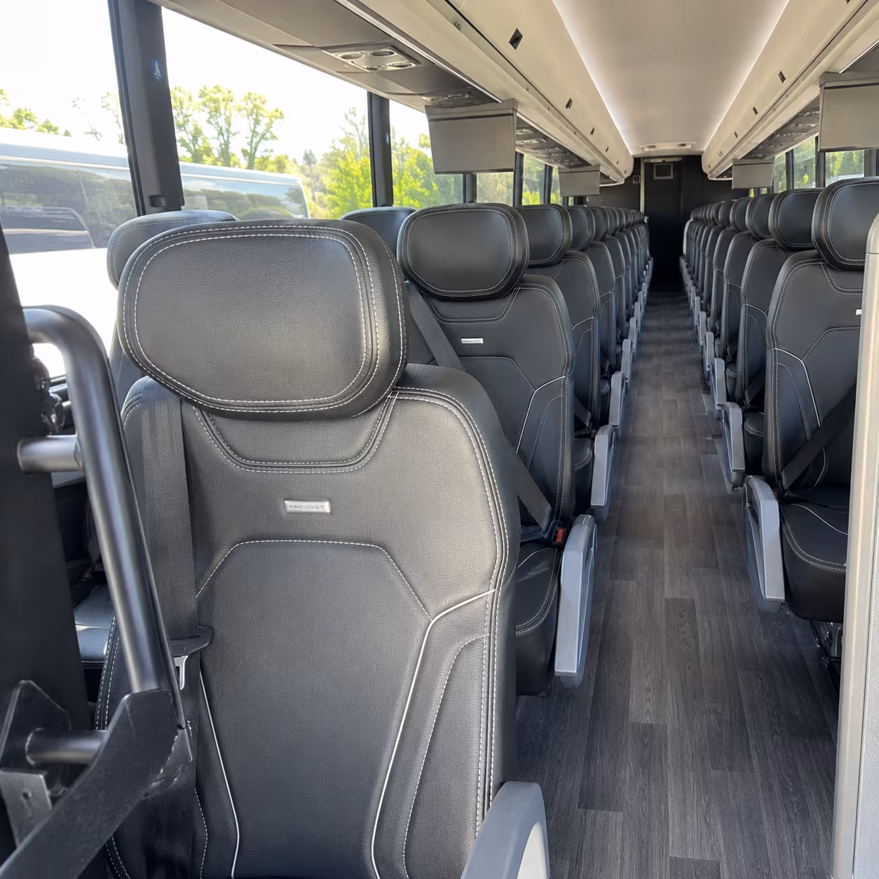 boulder charter bus rental interior