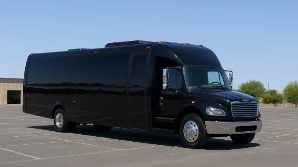 Exterior of Charter Bus Company Broomfield's 15 Passenger Minibus in Broomfield