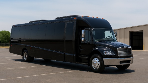 Exterior of Charter Bus Company Broomfield's 20 Passenger Mini bus in Broomfield