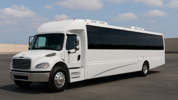 Exterior of Charter Bus Company Broomfield's 25 Passenger Mini bus in Broomfield
