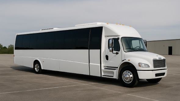 Exterior of Charter Bus Company Broomfield's 35 Passenger Minibus in Broomfield