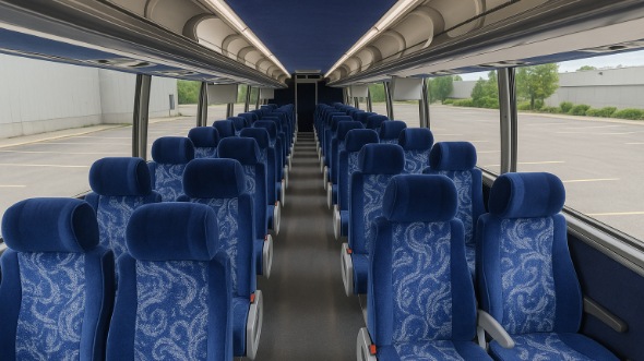 Interior of Charter Bus Company Broomfield's 55 Passenger Charter Bus in Broomfield