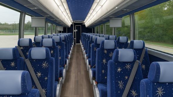 broomfield 55 passenger charter bus inside