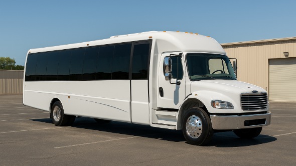 Exterior of Charter Bus Company Broomfield's Party Bus in Broomfield