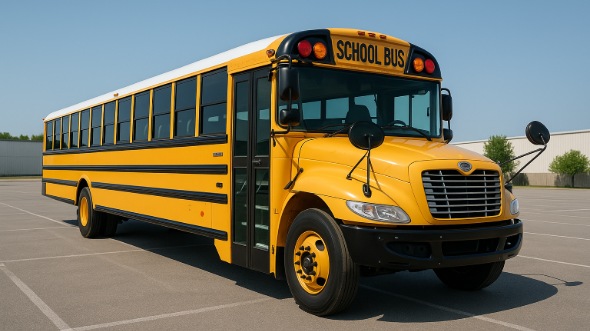 Exterior of Charter Bus Company Broomfield's School Bus in Broomfield