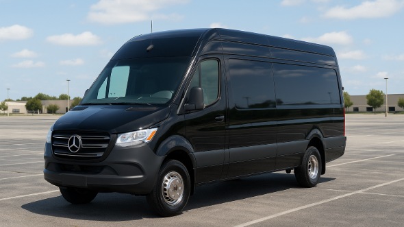Exterior of Charter Bus Company Broomfield's Sprinter Limo in Broomfield